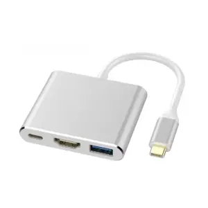 Hub Adaptador Vanto 3 en 1 Tipo C a Usb 3.0, Hdmi 4k , Carga PD
