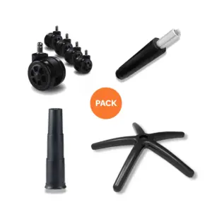 Pack de Recambio para Silla, Base + Ruedas + Pistón + Funda