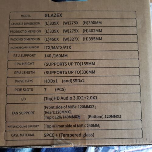 Gabinete Gamer Kronos Glazex, ATX, Vidrio Templado, 3Fan ARG photo review