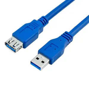 Cable Extensión USB 3.0 Macho a Hembra, 1.8 Mts Azul