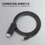Cable USB Tipo C a DisplayPort 1.4 4K 60Hz 1.8 Mts WinMac (4)