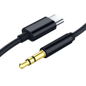 Cable de Audio USB Tipo C a Mini Plug 3.5mm, 100% Cobre 1Mt
