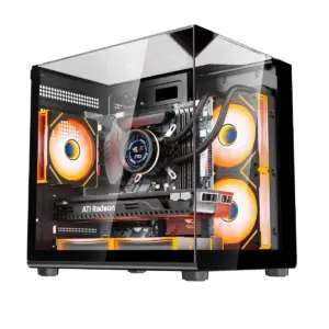 Gabinete Kronos Onyx, MATX, Vidrio Templado USB 3.0 3Fan ARGB