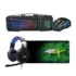 Kit 4 en 1 Reptilex: Teclado + Audífonos + Mouse + Mousepad