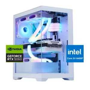 Pc Gamer Sonic Plus White: Intel Core i5-14400F, 16gb/32gb, M.2, RTX 5060 8GB