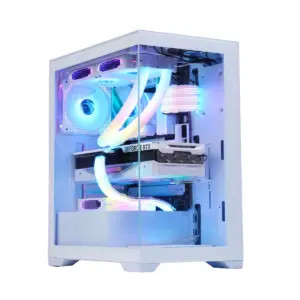 Gabinete Kronos Prisma White RGB ATX, Vidrio Templado, USB 3.0
