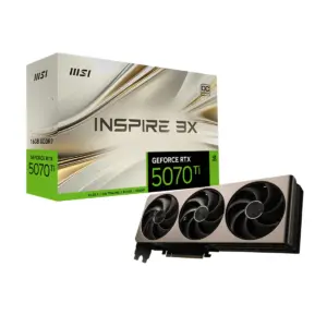 Tarjeta de Video MSI RTX 5070 Ti 16G INSPIRE 3X OC GDDR7 PciE-5
