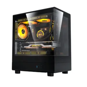Gabinete Gamer Darkflash DB330M Panel Vidrio 3Fan ARGB mATX BK