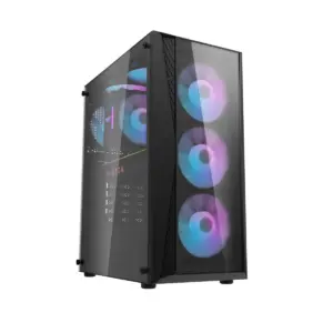 Gabinete Gamer Darkflash DK352 Vidrio Templado 4Fan ARGB ATX Black