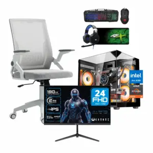 Combo Setup Gamer: PC Arctic Essential, Monitor, Silla y periféricos